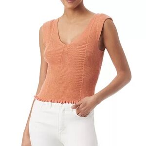 Sam Edelman Women's Lucille Ruffled-Hem Tank Top Sun Baked size L